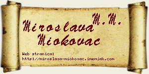 Miroslava Miokovac vizit kartica